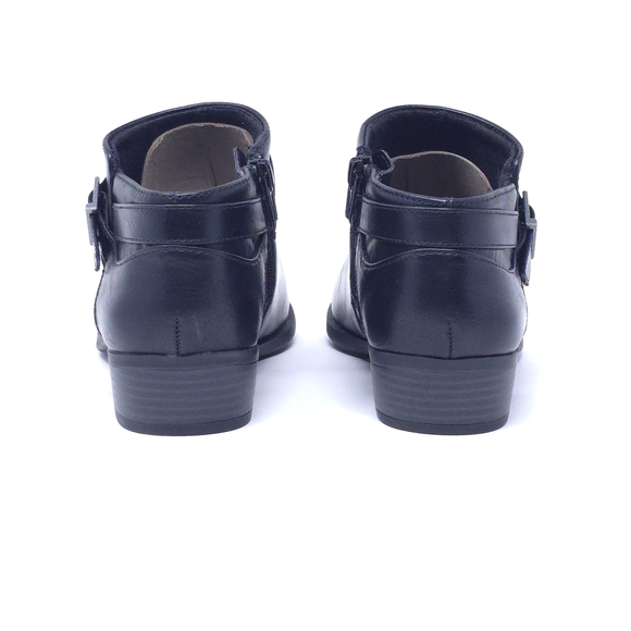 LifeStride Alexander Block Heel Ankle Booties Black 6.5 W - Picture 4 of 10